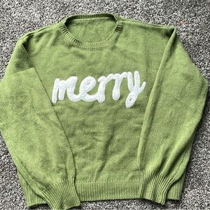 Green 'Merry' Sweater